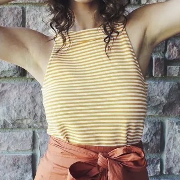 Halter Striped Tank - Picture 1 of 4